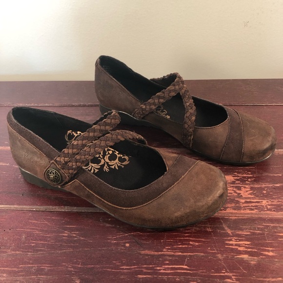 Aetrex Women's Ada Braided Mary Jane Orthopedic Brown Suede Size 9 - Picture 2 of 8